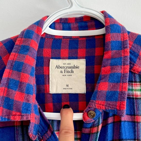 Abercrombie & Fitch Multi Plaid Shirt - Picture 3 of 4
